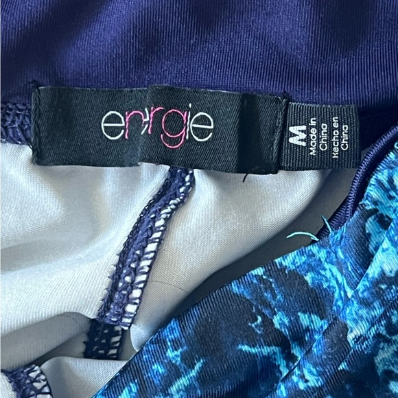 Blue wave patterned Energie Leggings - Picture 3 of 4